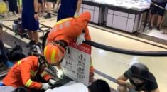Çin'de yaşanan feci kazada güvenlik grevlisinin dikkati faciayı önledi